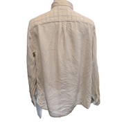 Chemise Tasso Elba XL Beige 100% Lin Manches Longues Poche