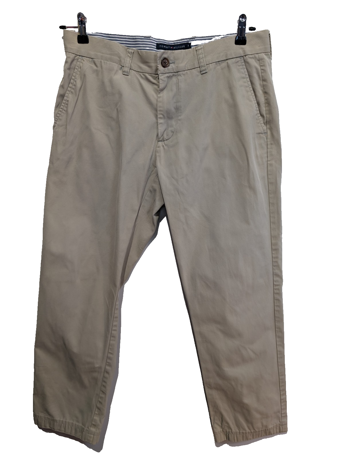 Pantalon Chino Tommy Hilfiger Crème W32 L32 Vintage Homme
