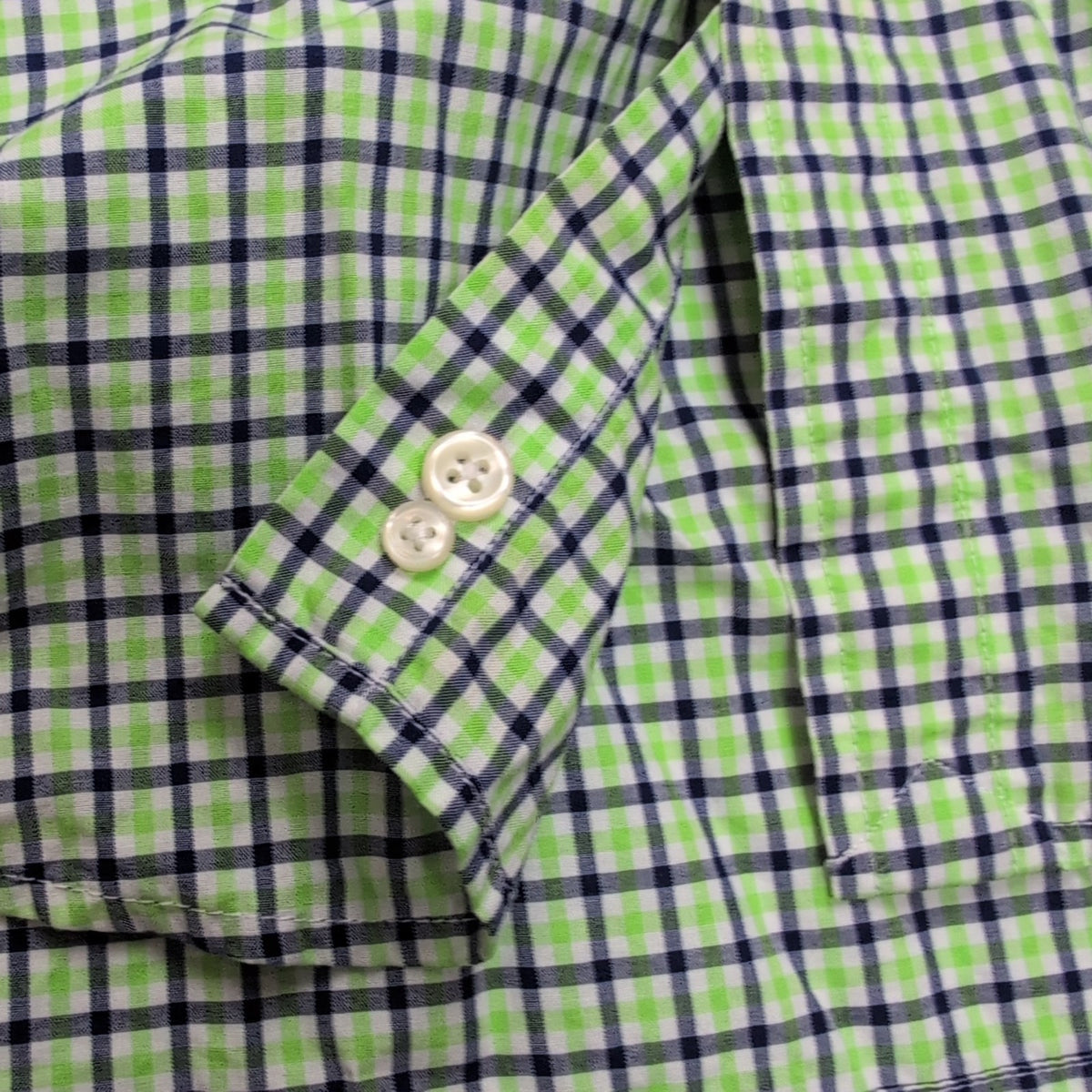 Chemise Ralph Lauren Enfant XL 18-20 Vert Bleu Carreaux Shirt Button Down