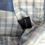 Chemise Nautica bleu ciel petits carreaux manches longues 1 poche M