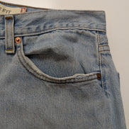 Jean Levi's 505 Regular Fit Vintage Homme W34 L34 Bleu Clair Denim Long
