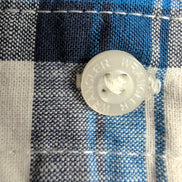 Chemise Wrangler stretch Manches Longues Grands Carreaux Bleu et Blanc Taille M