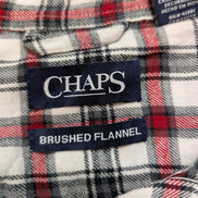 🔥 CHEMISE FLANELLE CHAPS L (G) CARREAUX ROUGE NOIR BÛCHERON LOGO BRODÉ