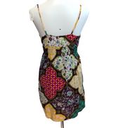 Robe d'Été Femme S Fine Bretelle Coton Fleurie Dos Élastiqué Vintage