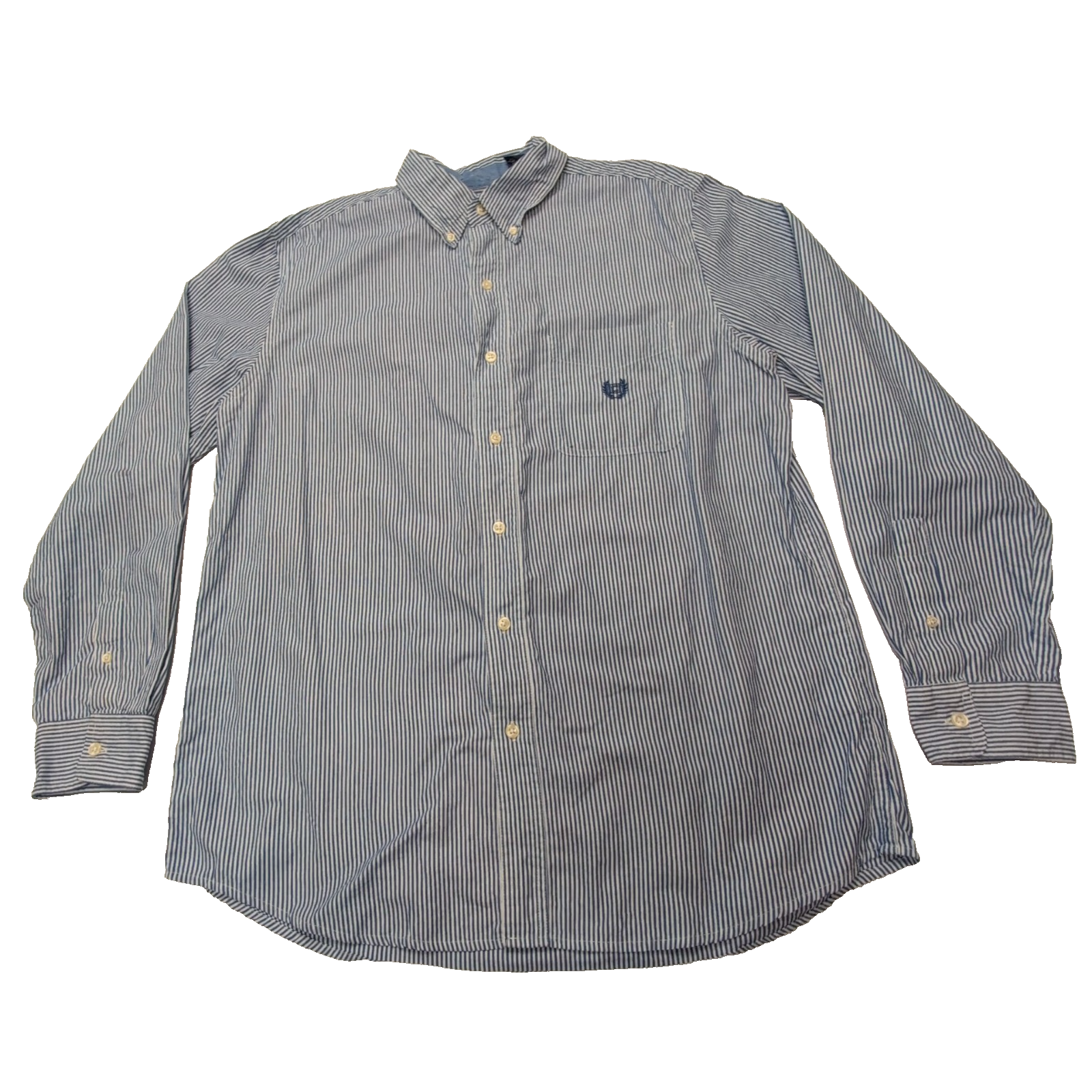 Chemise CHAPS bleue à rayures taille L #62e