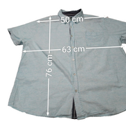 Chemise manches courtes Lee bleu ciel uni Homme taille XXL