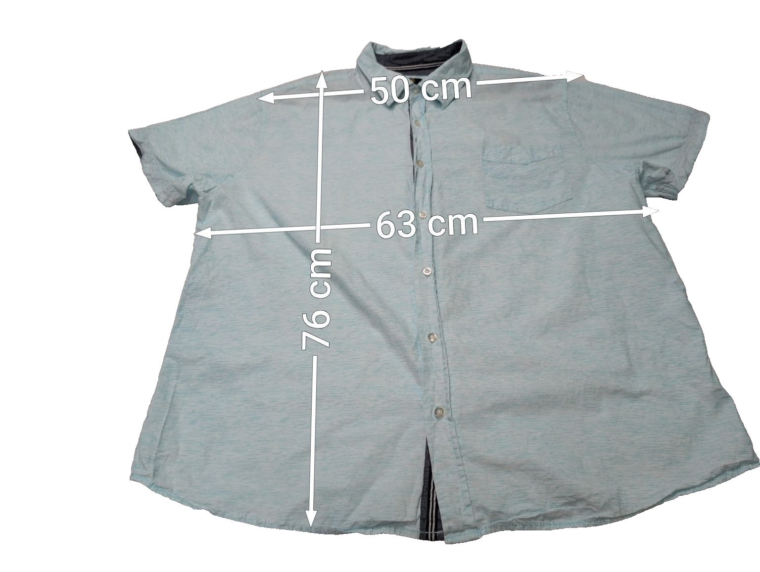 Chemise manches courtes Lee bleu ciel uni Homme taille XXL
