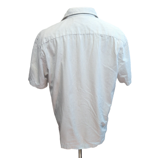 Chemise Harley-Davidson M Blanc Rayures HDMC Tête de Mort Vintage