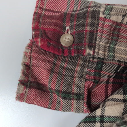 Chemise Ralph Lauren Flanelle Classic Fit L carreaux rouge vert manches longues
