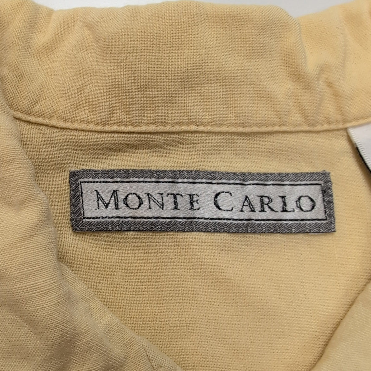Chemise Hawaïenne Monte Carlo M Lin Rayonne Style Cuba Panama Beige