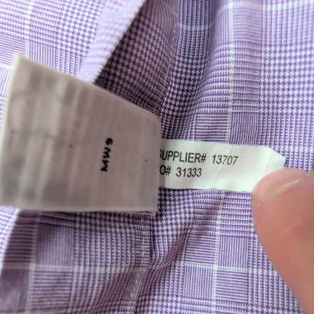 Chemise Polo Ralph Lauren Regent Classic Fit Violet Carreaux M/L manches courtes
