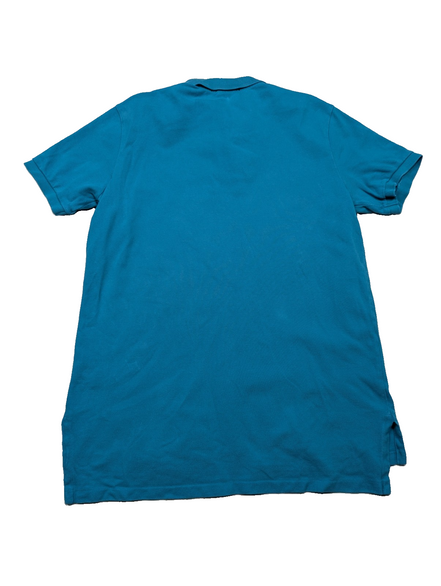 Polo manches courtes Polo Ralph Lauren M bleu turquoise logo marine Custom Fit