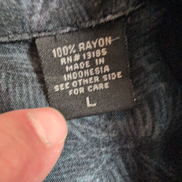 Chemise Hawaïenne Pierre Cardin Rayonne Vert Feuillage XL