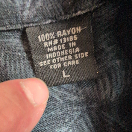 Chemise Hawaïenne Pierre Cardin Rayonne Vert Feuillage XL