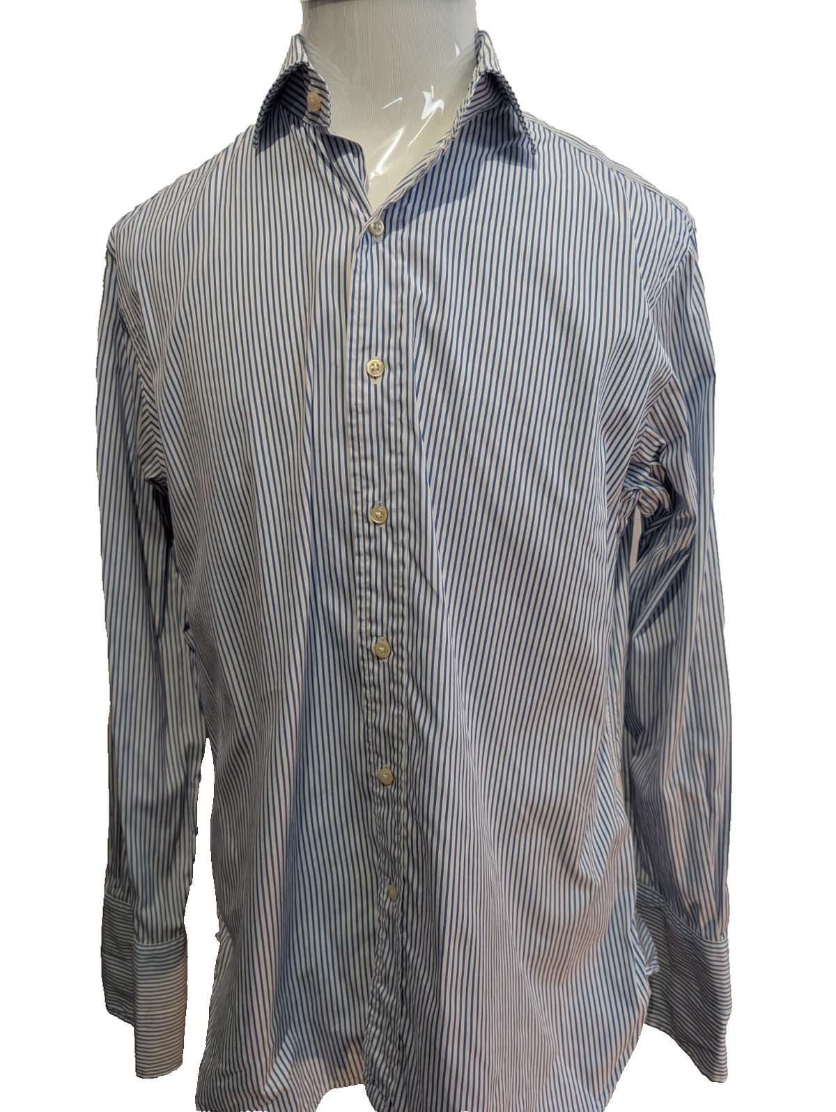 Chemise Polo Ralph Lauren Shirt L XL Regent Custom Fit Rayée Poignets Mousquetai