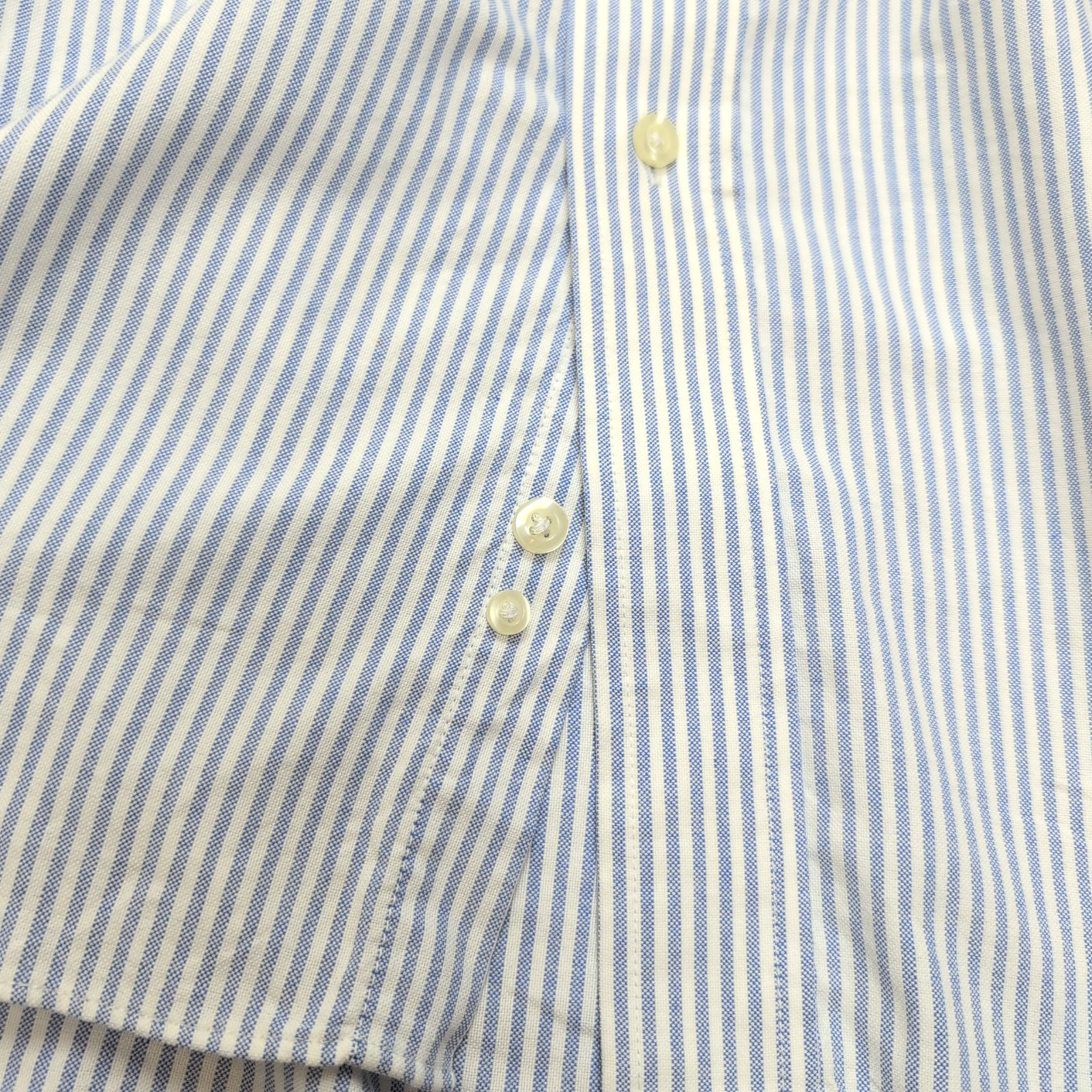 Chemise Chaps bleu rayures manches longues 1 poche XL XXL