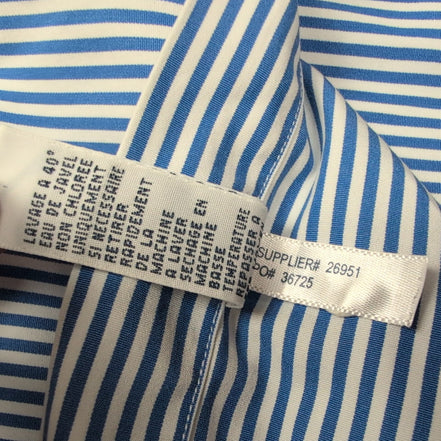 Chemise Ralph Lauren L Tall Bleue Rayures Logo Jaune Manches Longues