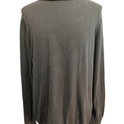 Pull L.L. Bean vintage col roulé coton et cachemire vert foncé homme taille XL