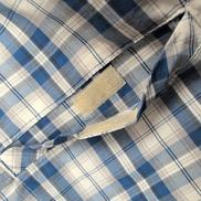 Chemise Chaps à Carreaux Bleus avec Poche - 100% Polyester - Taille LG