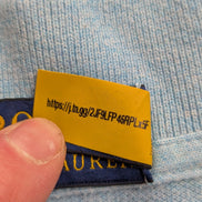 Polo manches courtes Polo Ralph Lauren XL bleu ciel logo violet Custom Slim Fit