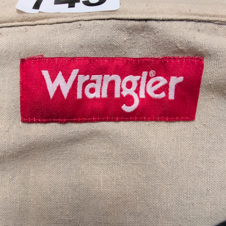 Chemise Wrangler Manches Longues Noire avec Poches Workwear Taille 2XL