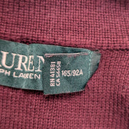 Gilet boutonné Lauren Ralph Lauren Femme coton et nylon bordeaux Taille M