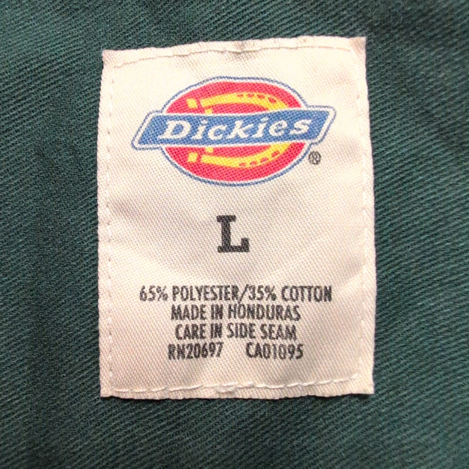 Chemise Dickies L Vert Bouteille Manches courtes Workwear 2 Poches Honduras