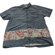 Chemise hawaïenne Ocean Pacific boutons bois manches courtes taille M #702 hawai