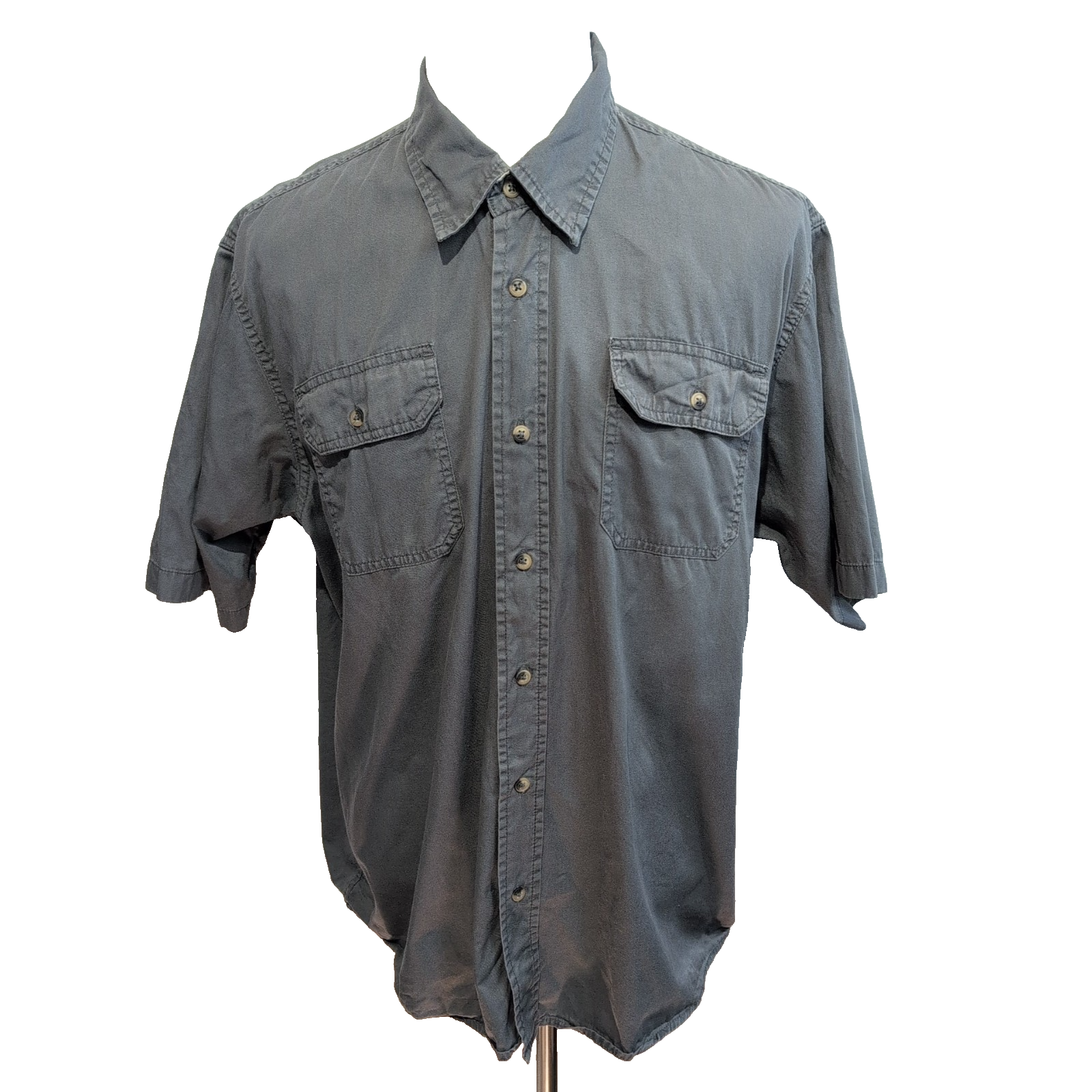 Chemise Wrangler Gris Anthracite Manches Courtes Taille XL 2 poches