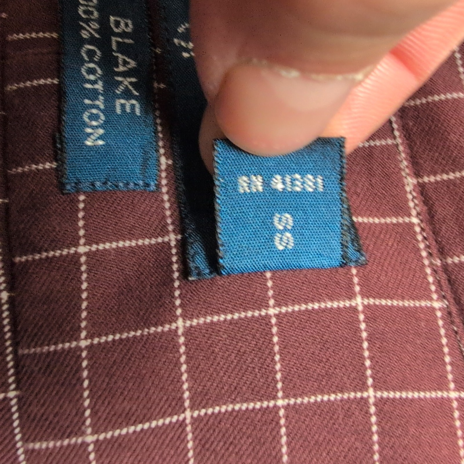 Chemise Ralph Lauren Blake XL XXL Bordeaux Carreaux Manches Longues
