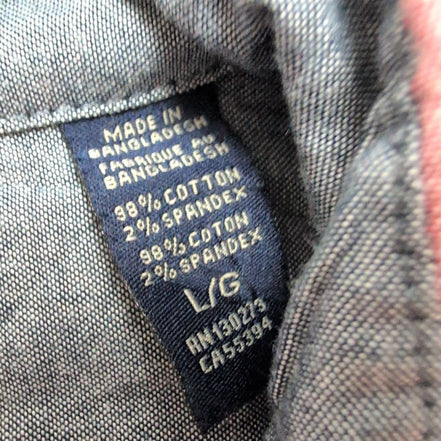 Chemise Wrangler Manche Courte Bordeaux Clair Stretch Taille L Deux Poches