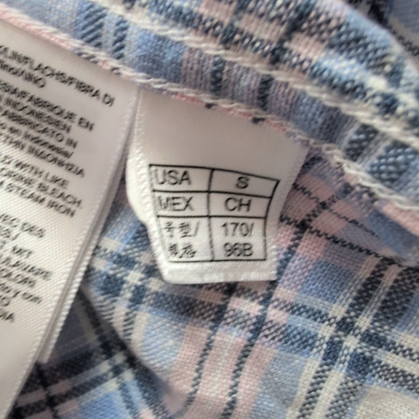 Chemise Brooks Brothers S Regular Fit Lin Carreaux Rose Bleu