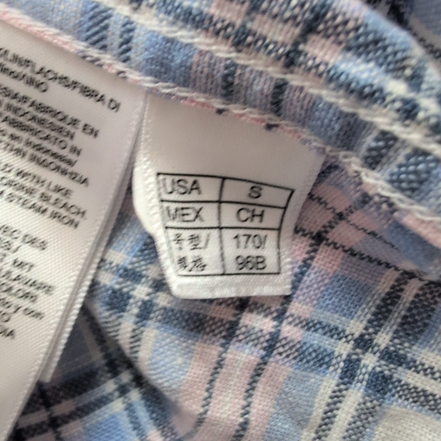 Chemise Brooks Brothers S Regular Fit Lin Carreaux Rose Bleu