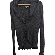 Gilet Lauren Ralph Lauren Femme S Noir Coton Maille Torsadée Cardigan
