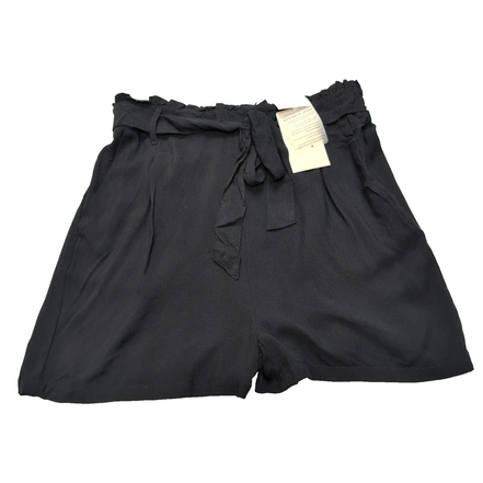 Short Femme S Fresh Made Noir 100% Viscose Fluide Neuf avec Étiquette