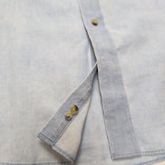 Chemise L.L. BEAN Homme XL Bleu Clair Effet Jean Manches Courtes Poche