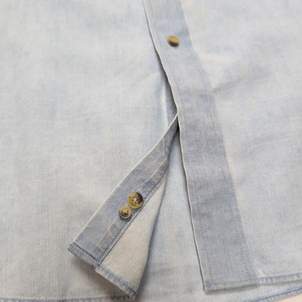 Chemise L.L. BEAN Homme XL Bleu Clair Effet Jean Manches Courtes Poche