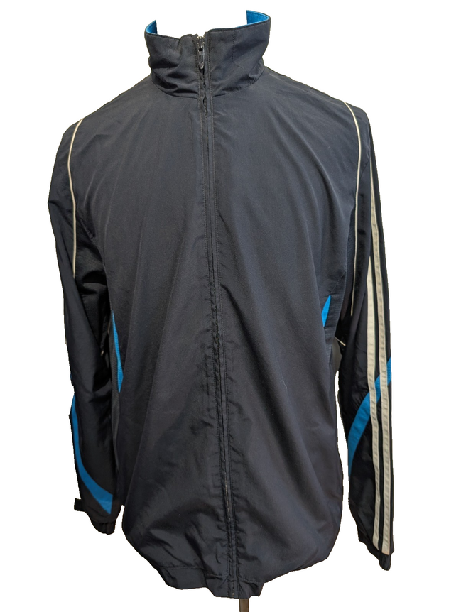 Veste Adidas Bleu Marine Taille M (Coupe Large) Sportswear Training Zippée