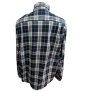 Chemise Wrangler Indigo à Carreaux Bleu et Blanc avec Poches Taille L