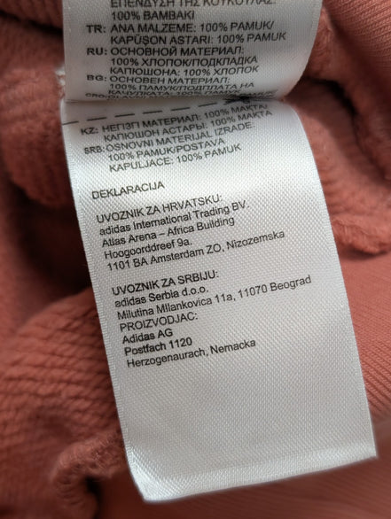 Sweat à Capuche Adidas Saumon Foncé - Coupe Oversize - Neuf - Taille XS/L