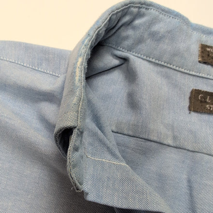 Chemise Clayerooke Made in USA M/L Bleu Manches Courtes Vintage