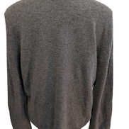 Pull Polo Ralph Lauren Gris Logo Violet - 100% Laine d'Agneau - L - ÉTAT NEUF