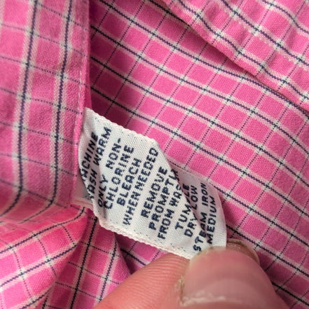 Chemise Ralph Lauren Blake XXL rose carreaux logo noir 100% coton