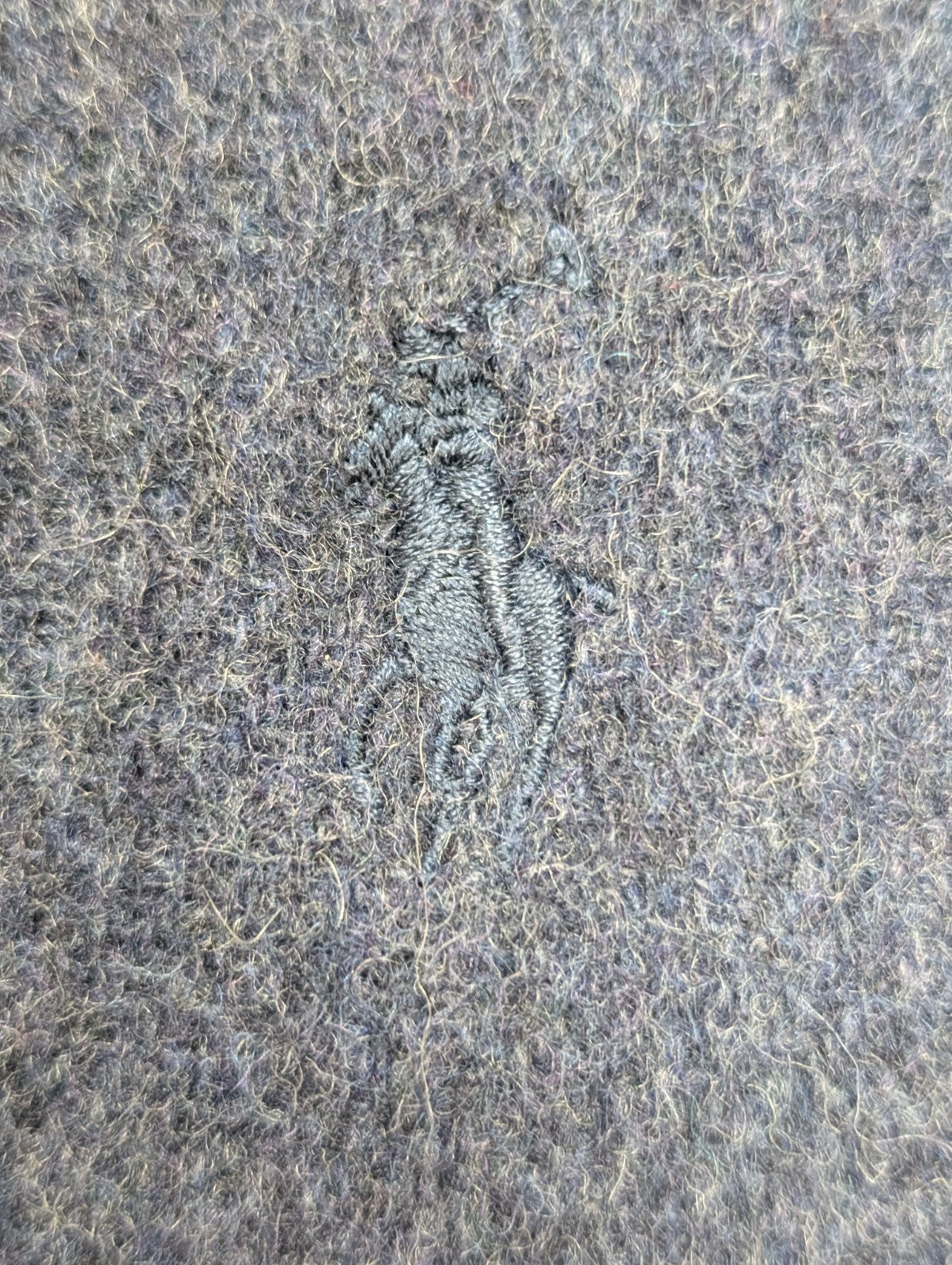Écharpe Polo Ralph Lauren Réversible Laine d'agneau Marine Gris Made in Italy