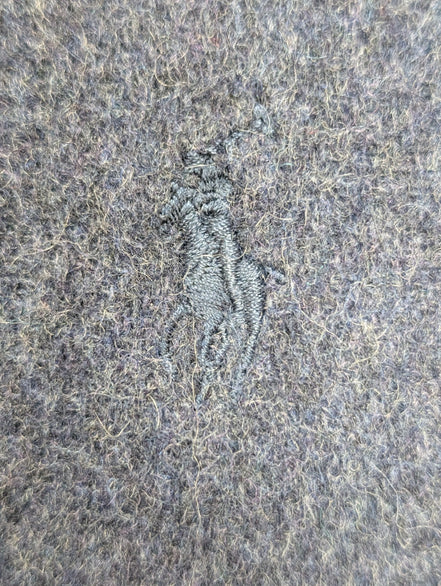Écharpe Polo Ralph Lauren Réversible Laine d'agneau Marine Gris Made in Italy