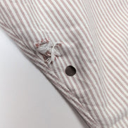 Chemise Ralph Lauren L Oxford Bordeaux clair à Rayures Vintage Manches courtes