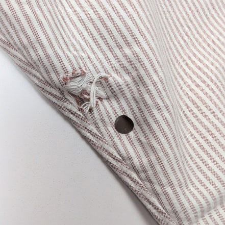 Chemise Ralph Lauren L Oxford Bordeaux clair à Rayures Vintage Manches courtes