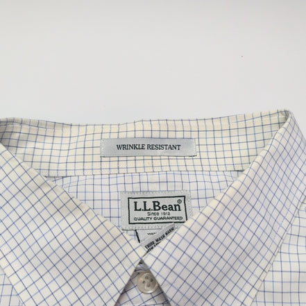 Chemise L.L. Bean blanche à carreaux taille XXL #117e