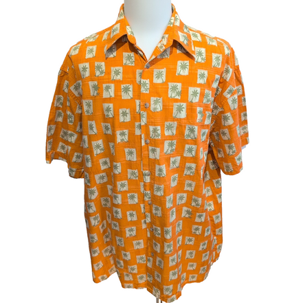 Chemise Hawaïenne Manches Courtes St John’s Bay Coton Orange XL XXL