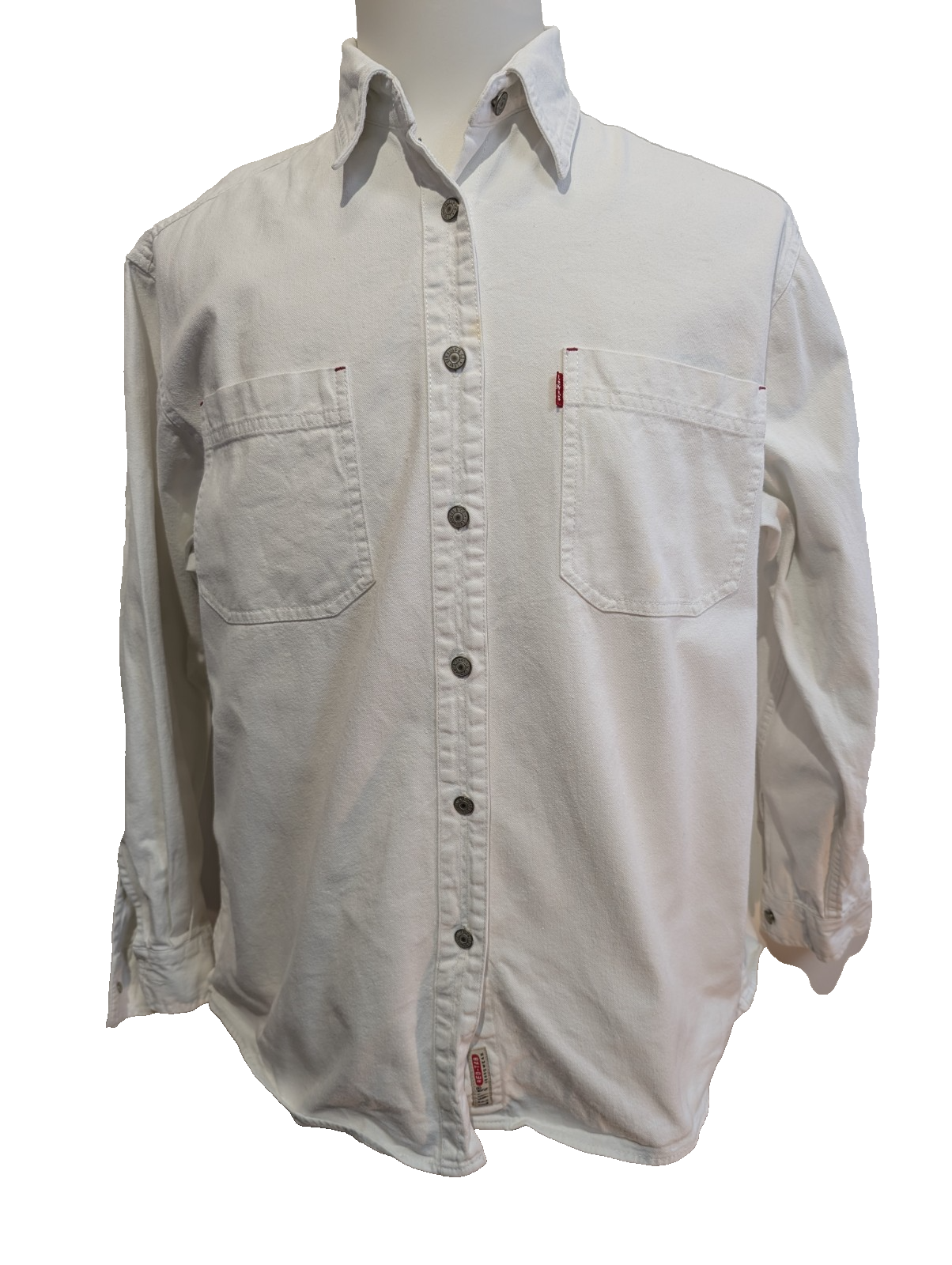 Chemise LEVI'S Jean Denim Blanc Manches Longues Red Tab - Taille L